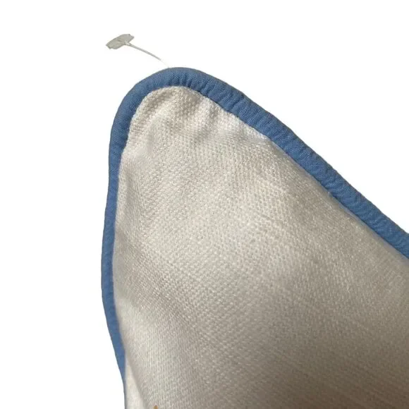 Celerie By Kemble Square Pillow Perigold Designer 20” Duck Feathers India Blue - Picture 6 of 10